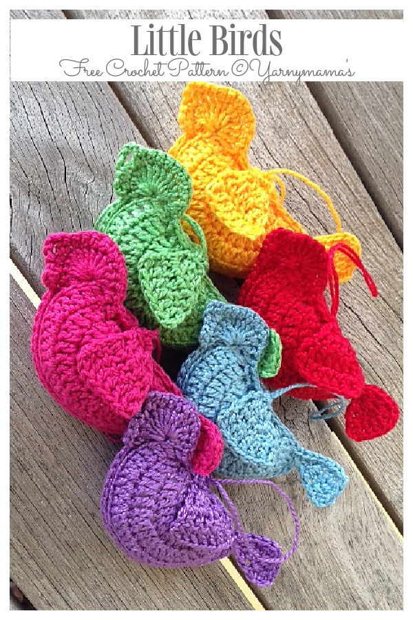 Little Bird Ornament Free Crochet Pattern