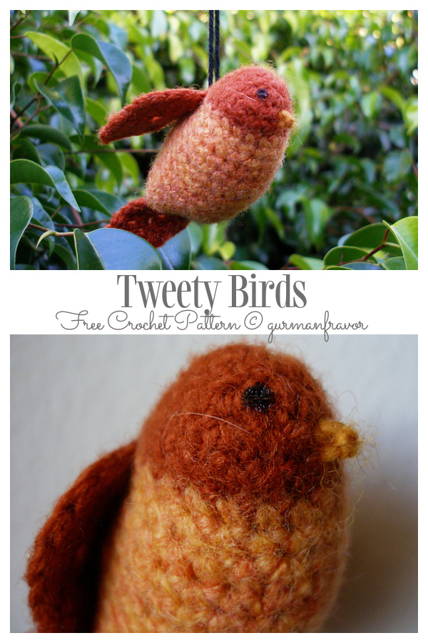 Tweety Bird Ornament Free Crochet Pattern