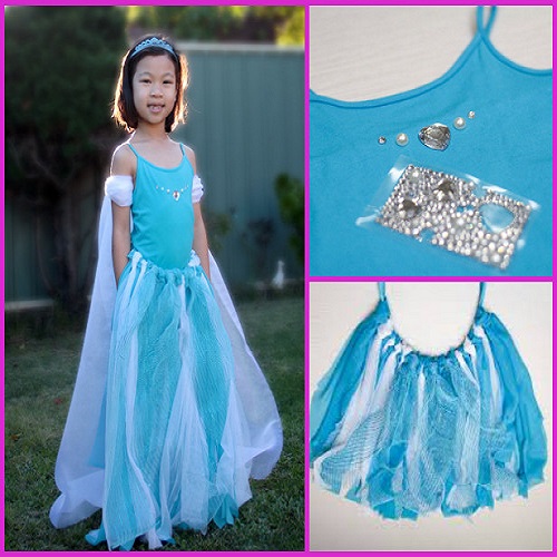  DIY No Sew Elsa Costume Tutorial