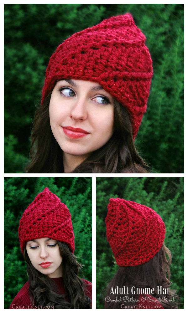 The Adult Glenn Gnome Hat Crochet Patterns 