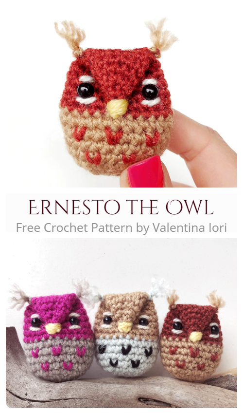 Crochet Ernesto the Owl Amigurumi Free Patterns