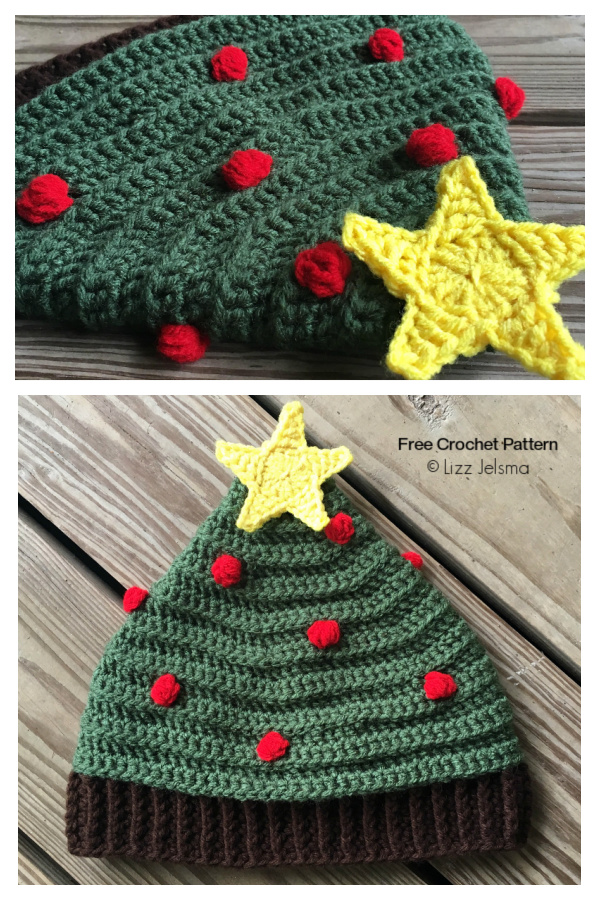 Oh Tannenbaum Christmas Tree Hat Free Crochet Patterns