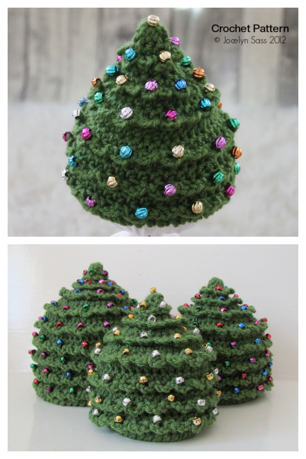 Christmas Tree Beaded Hat Crochet Patterns