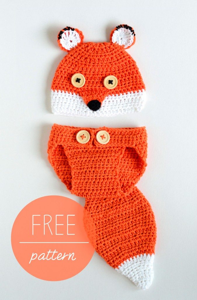 Crochet Baby Fox Hat Diaper Set Free Crochet Pattern