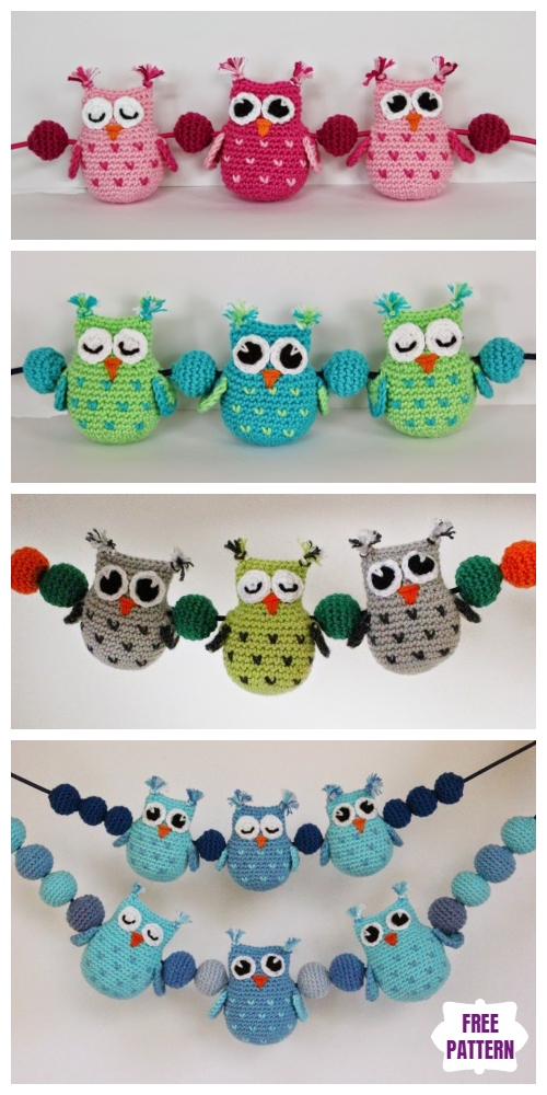 Crochet Heart Stitch Owl Amigurumi Free Patterns