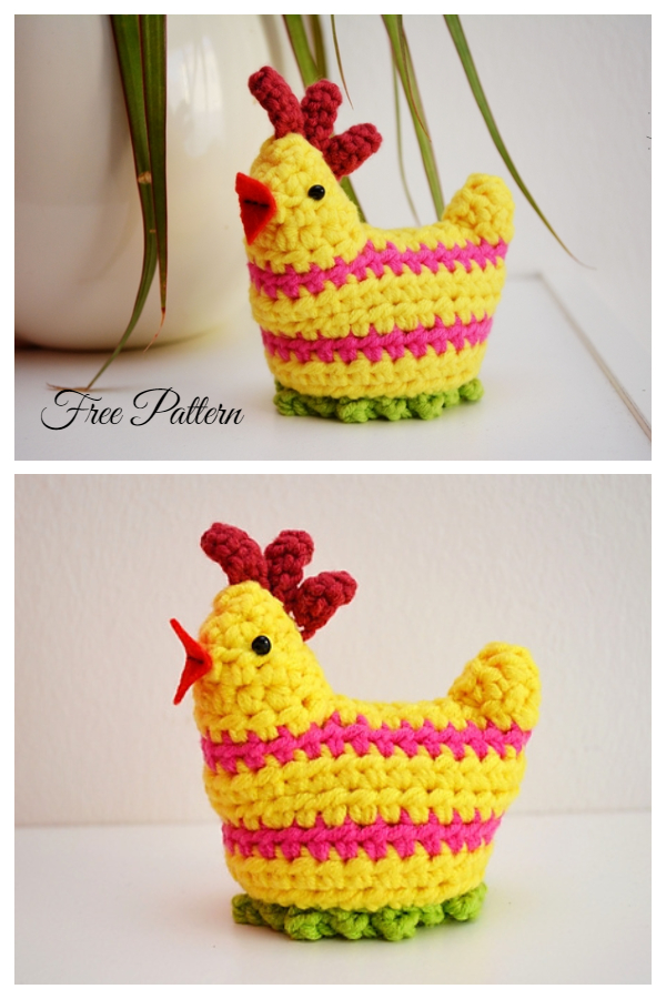 Crochet Easter Chicken Egg Cosy Set Free Crochet Patterns