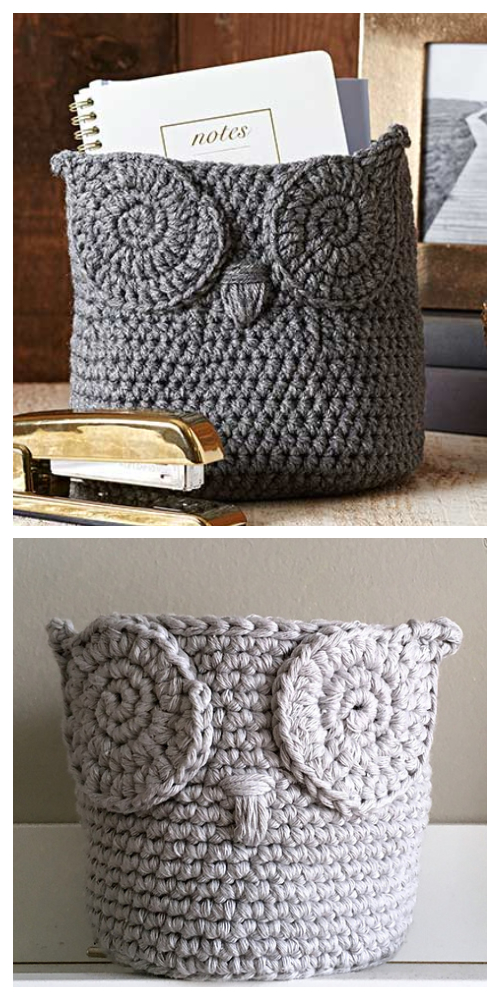 Crochet Owl Basket Free Crochet Patterns