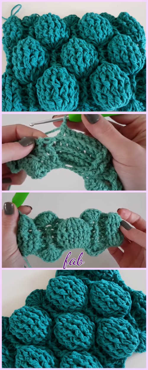 Crochet Balloon Stitch Free Pattern with Video Tutorial
