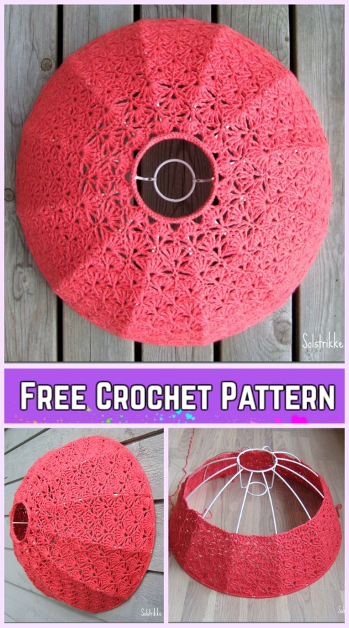 Crochet Shell Stitch Lamp Shade Free Pattern