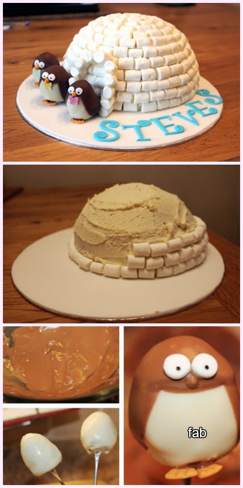DIY Penguin Igloo Cake Recipe