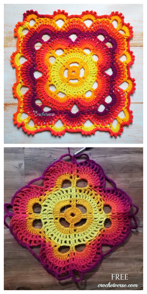 Virus Sort of Blanket Free Crochet Pattern