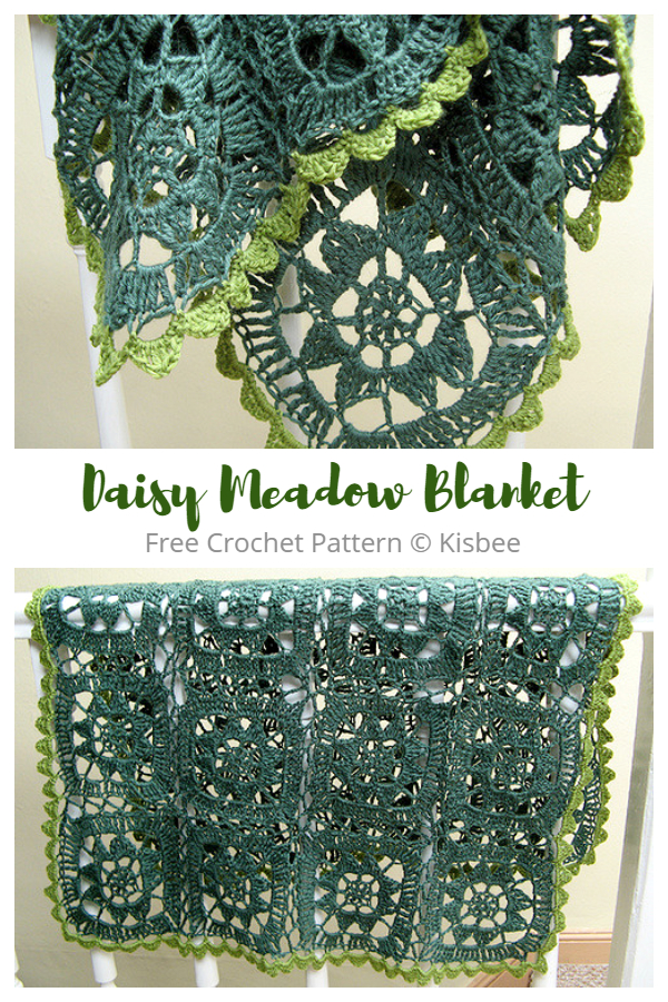 Daisy Meadow Blanket Free Crochet Patterns