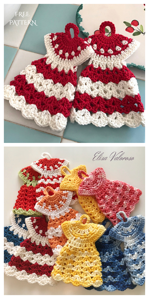 Vintage Dress Potholder Crochet Free Patterns
