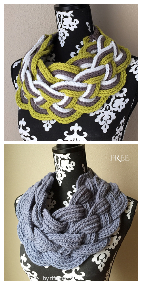 Double Layered Braided Cowl Free Crochet Pattern-Video