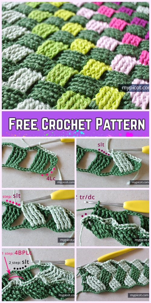 Crochet Basket Weave Stitch Free Crochet Pattern