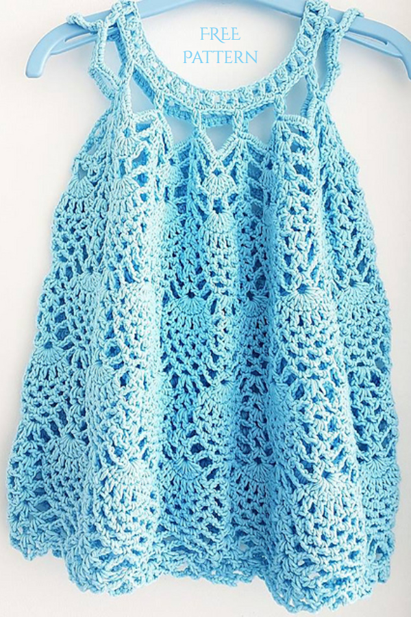 Crochet Cascade Pineapple Baby Dress Free Crochet Pattern