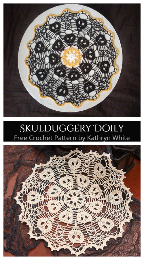 Halloween Skull Doily Free Crochet Patterns