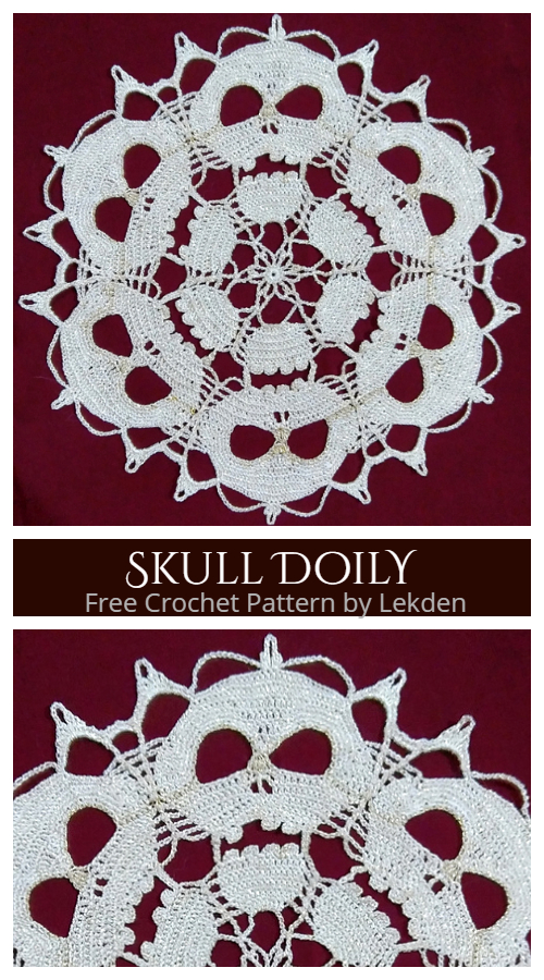 Halloween Skull Doily Free Crochet Patterns