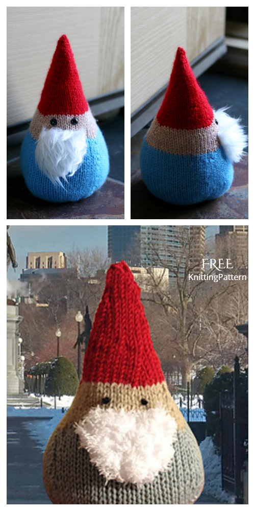 Knit Santa Gnome Free Knitting Patterns
