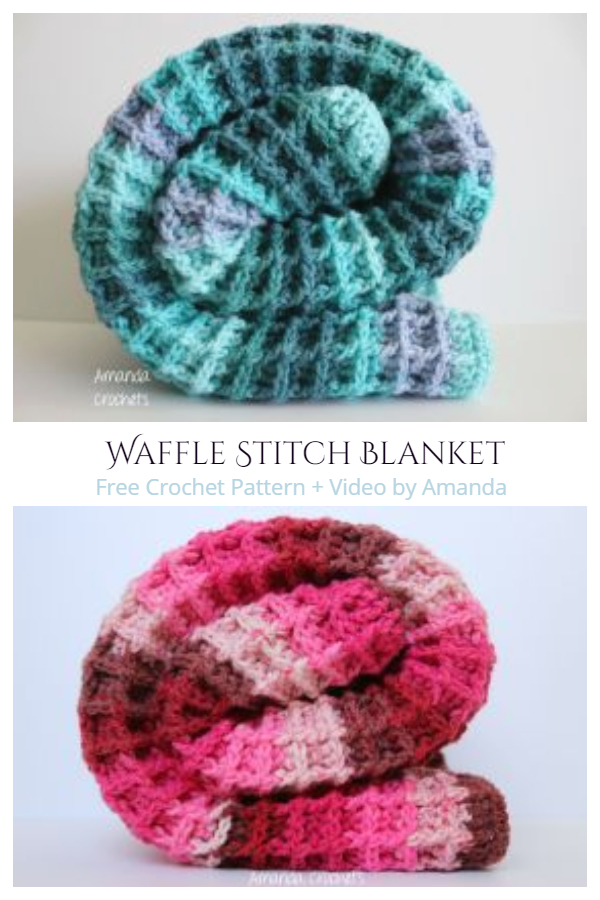 Waffle Stitch Blanket Free Crochet Patterns - Video tutorial