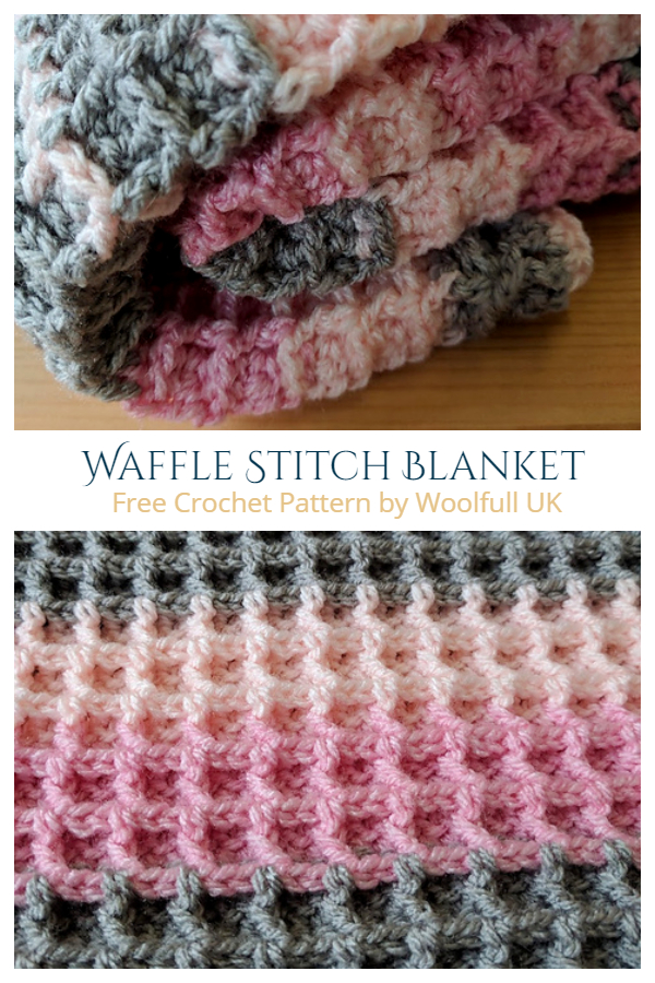 Waffle Stitch Blanket Free Crochet Patterns + Video