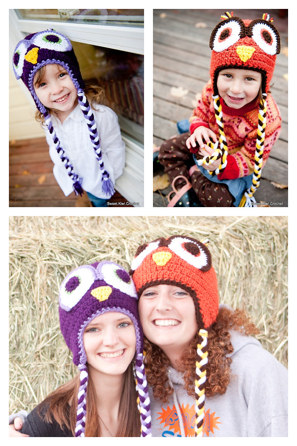 Wide Awake Owl Hat Crochet Patterns