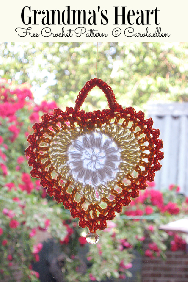 Grandma's Heart Applique&nbsp;Ornament Free Pattern