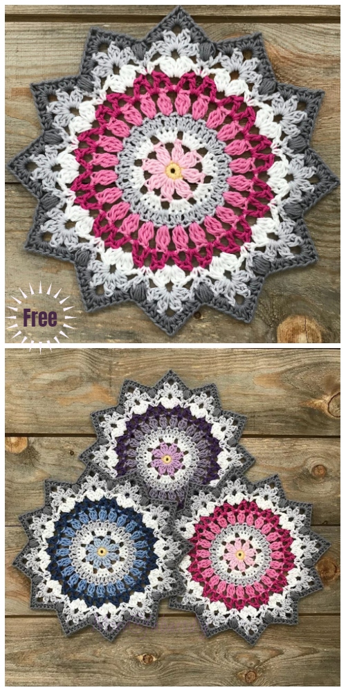 Crochet Winter Mandala Free Crochet Pattern