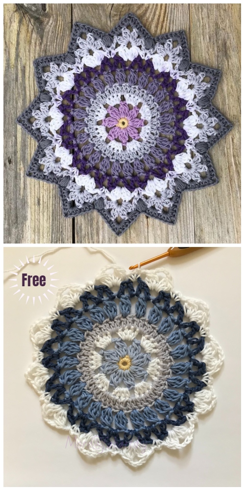 Crochet Winter Mandala Free Crochet Pattern