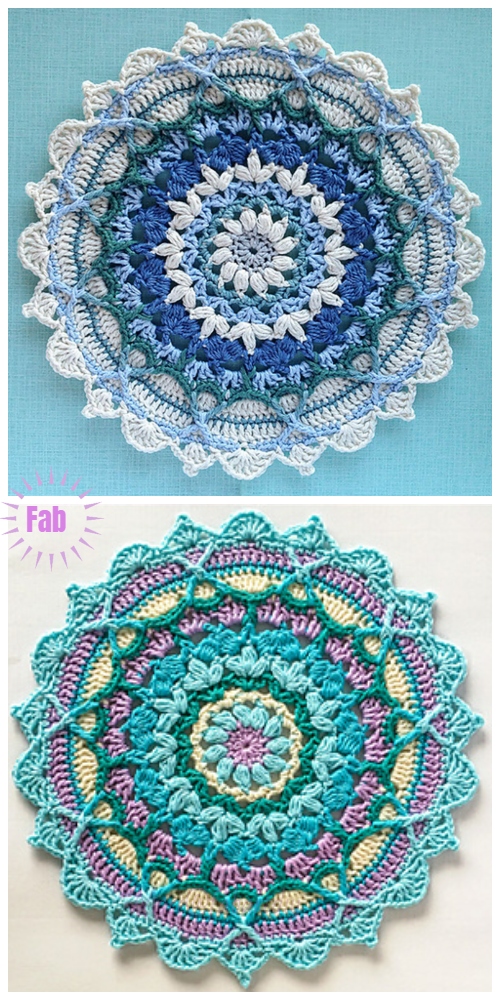 Crochet Winter Wonderland Mandala Crochet Pattern