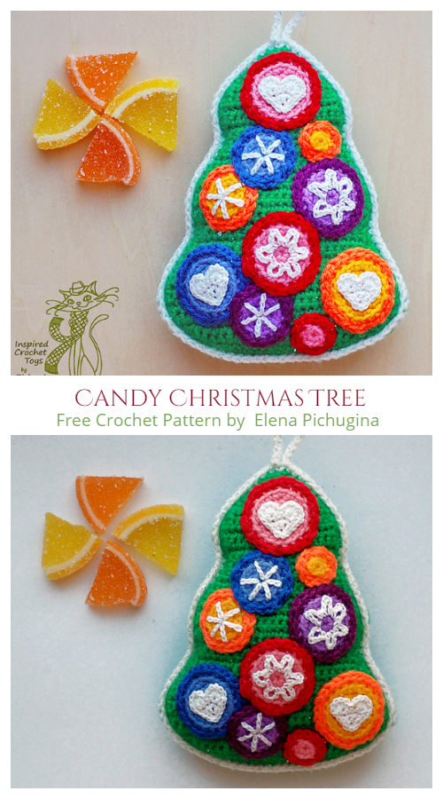 Candy Christmas Tree Ornament Free Crochet Patterns