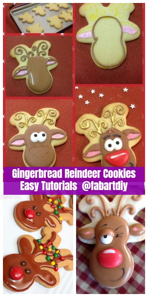 DIY Christmas Gingerbread Reindeer Cookies – Easy Tutorials