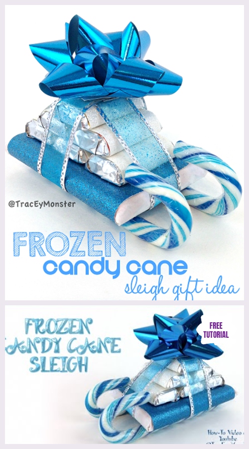 DIY Frozen Candy Cane Sleighs Christmas Gift Tutorial – Video