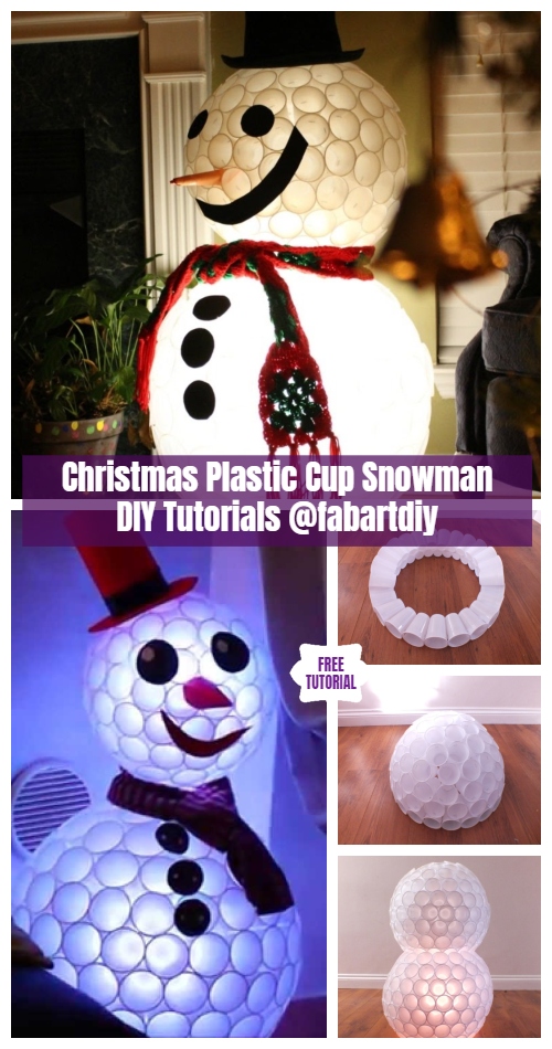 DIY Plastic Cup Snowman Christmas Decoration Tutorials – Video