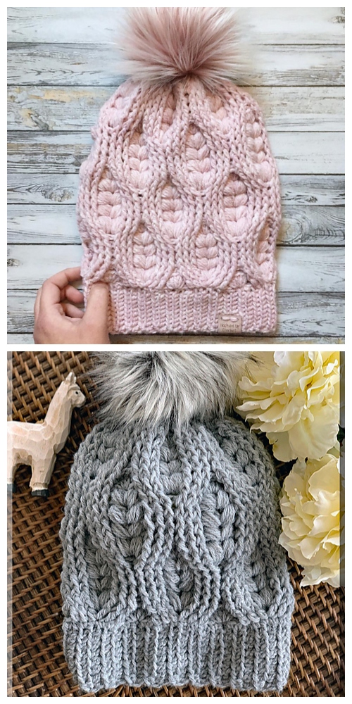 The Woven Hearts Beanie Free Crochet Pattern