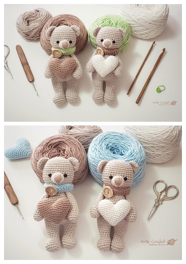 Crochet Valentine Teddy Bear Amigurumi Free Patterns