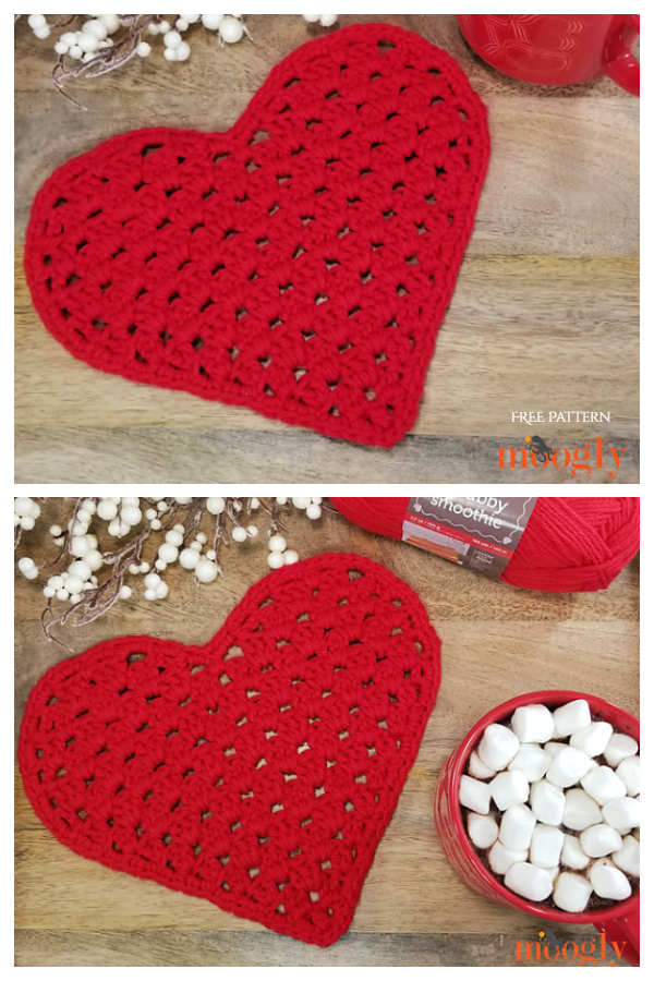 Heart Shaped Cloth Free Crochet Pattern 