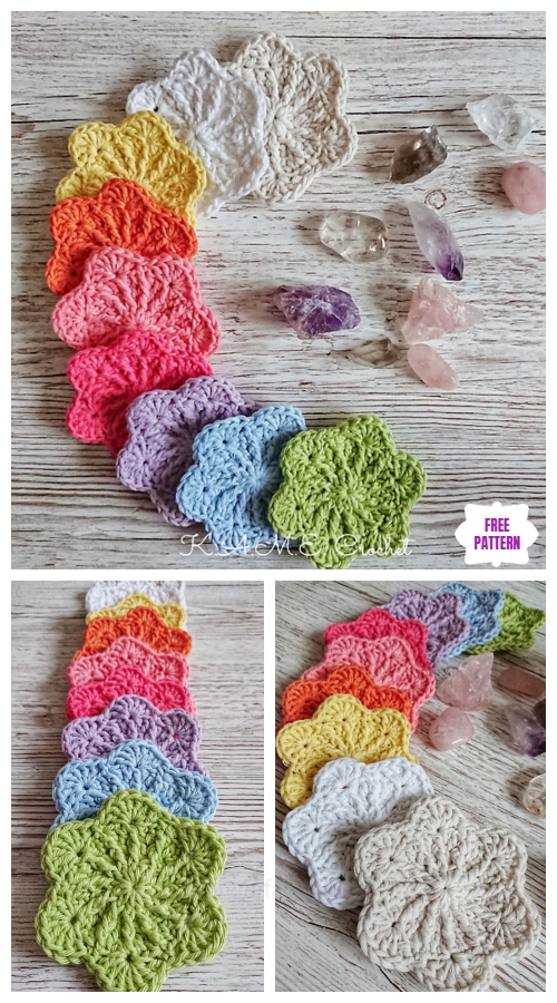 Crochet Sakura Face Scrubbies Free Crochet Pattern