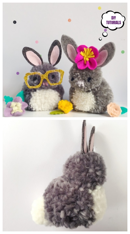 Easter DIY Pom Pom Bunny Tutorials