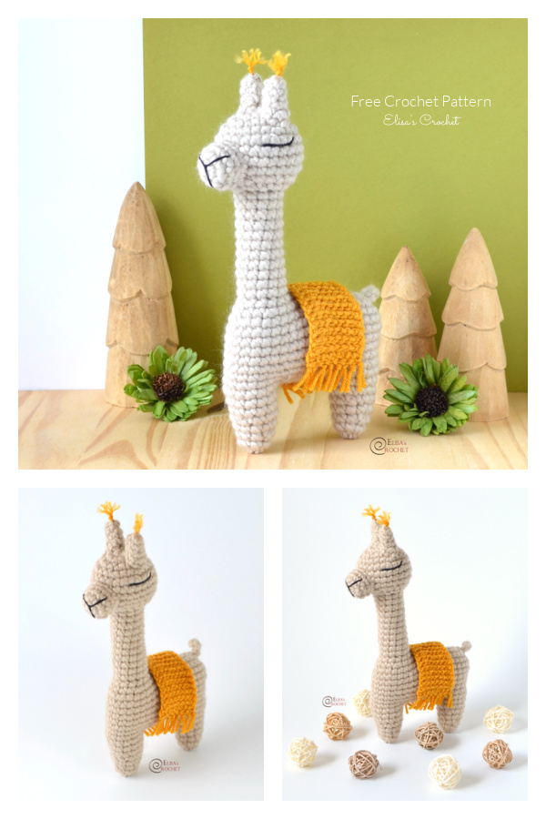 Crochet Violet the Alpaca Amigurumi Free Pattern