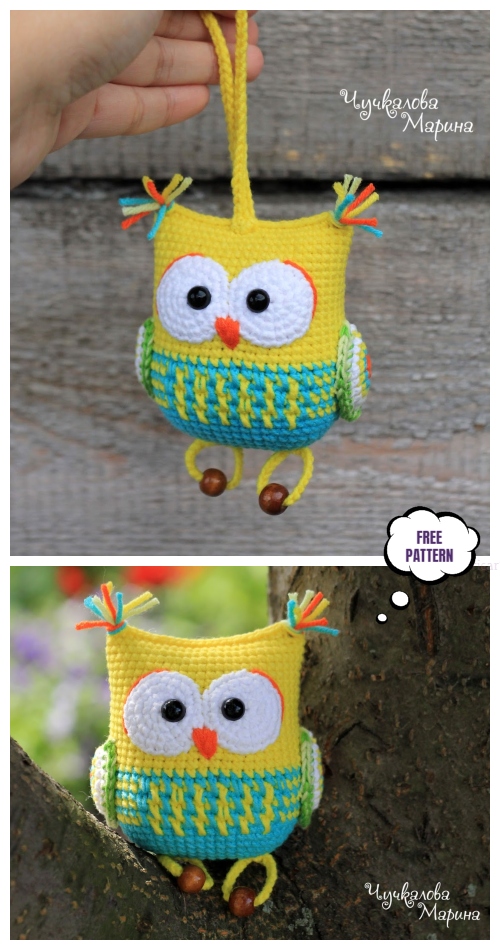 Crochet Owl Rattle Amigurumi Free Patterns