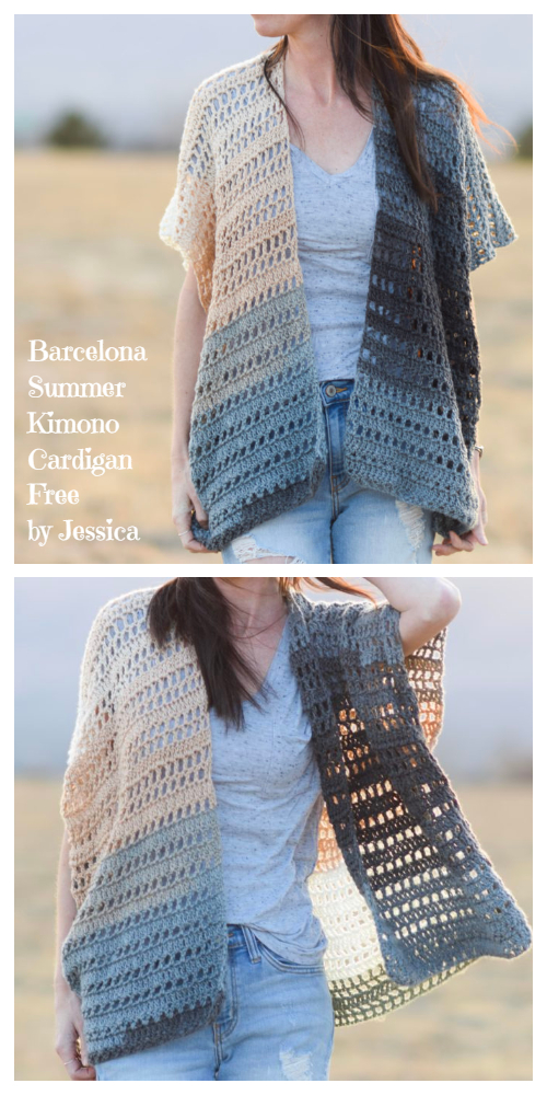 Barcelona Summer Lace Kimono Cardigan Free Crochet Patterns