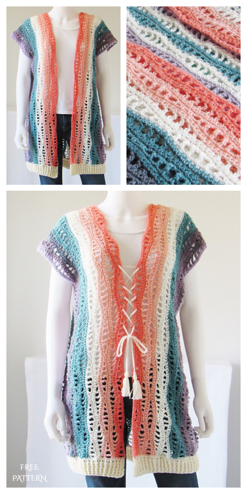 Summer Lace Kylie Kimono Cardigan Free Crochet Patterns