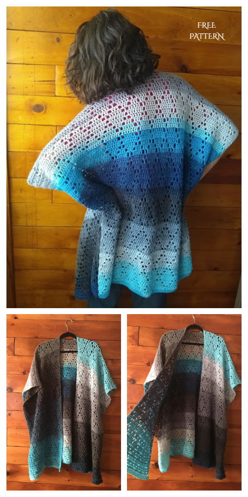 Lucy's Summer Lace Kimono Cardigan Free Crochet Patterns