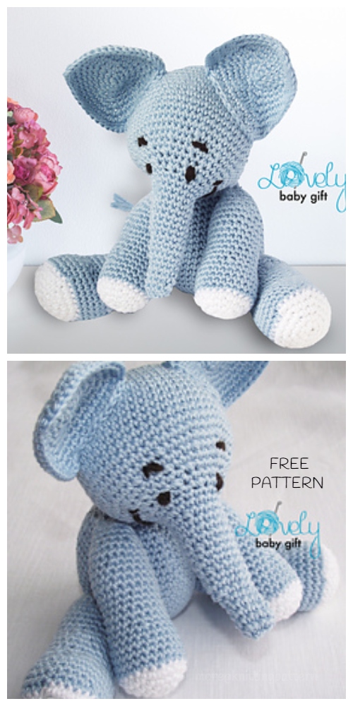 Crochet Toy Elephant Amigurumi Free Patterns