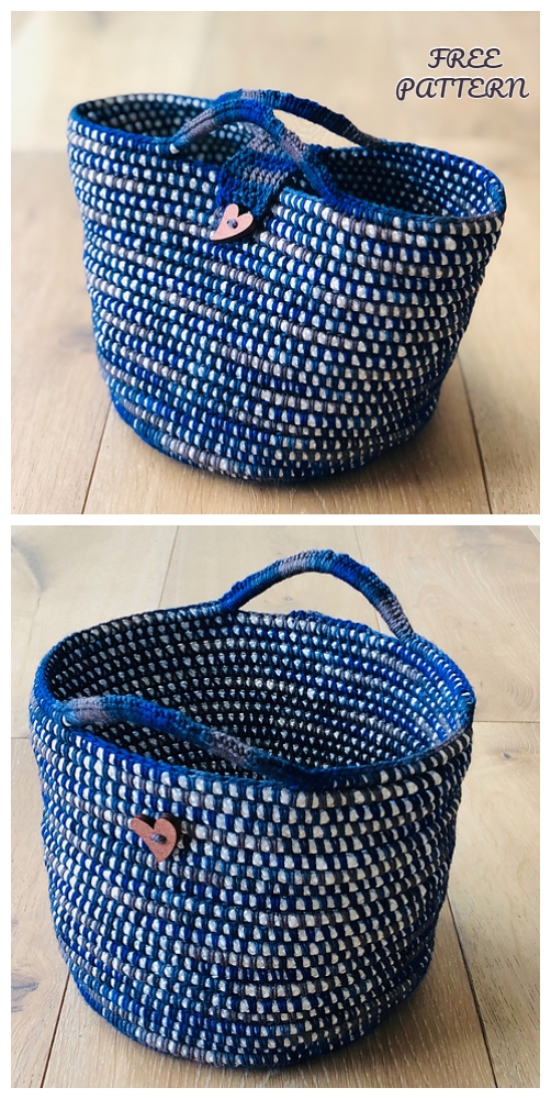 Happy Project Rope Basket Free Crochet Patterns