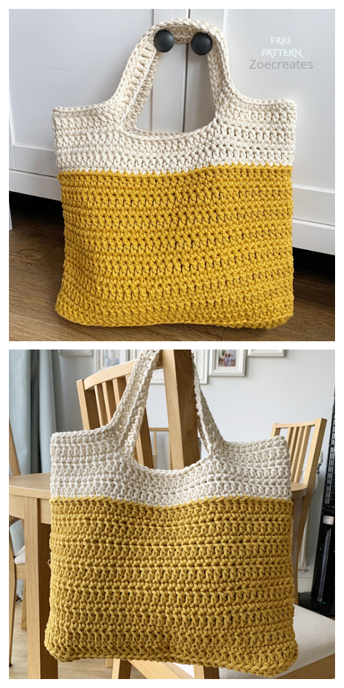 Spring Market Tote Bag Free Crochet Patterns