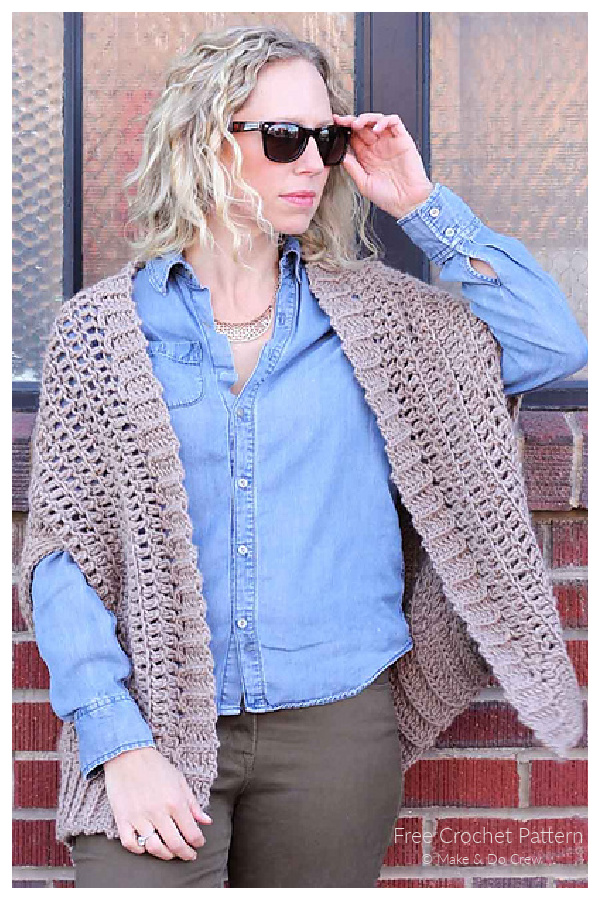 Summer Cocoon Cardigan Free Crochet Patterns