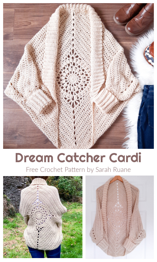 Dream Catcher Cardigan Free Crochet Patterns 