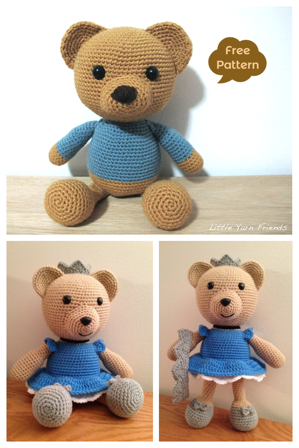 Crochet Lil Classic Teddy Bear Amigurumi Free Patterns